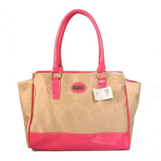 Coach Candace In Signature Medium Pink Satchels BJN